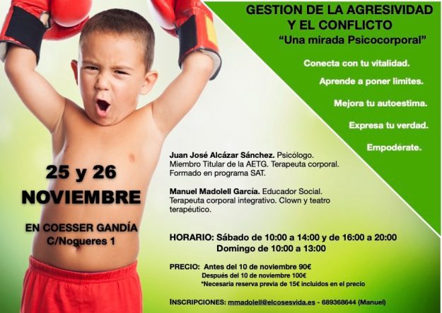 Taller GESTIÓN DE LA AGRESIVIDAD Y EL CONFLICTO-Gandia